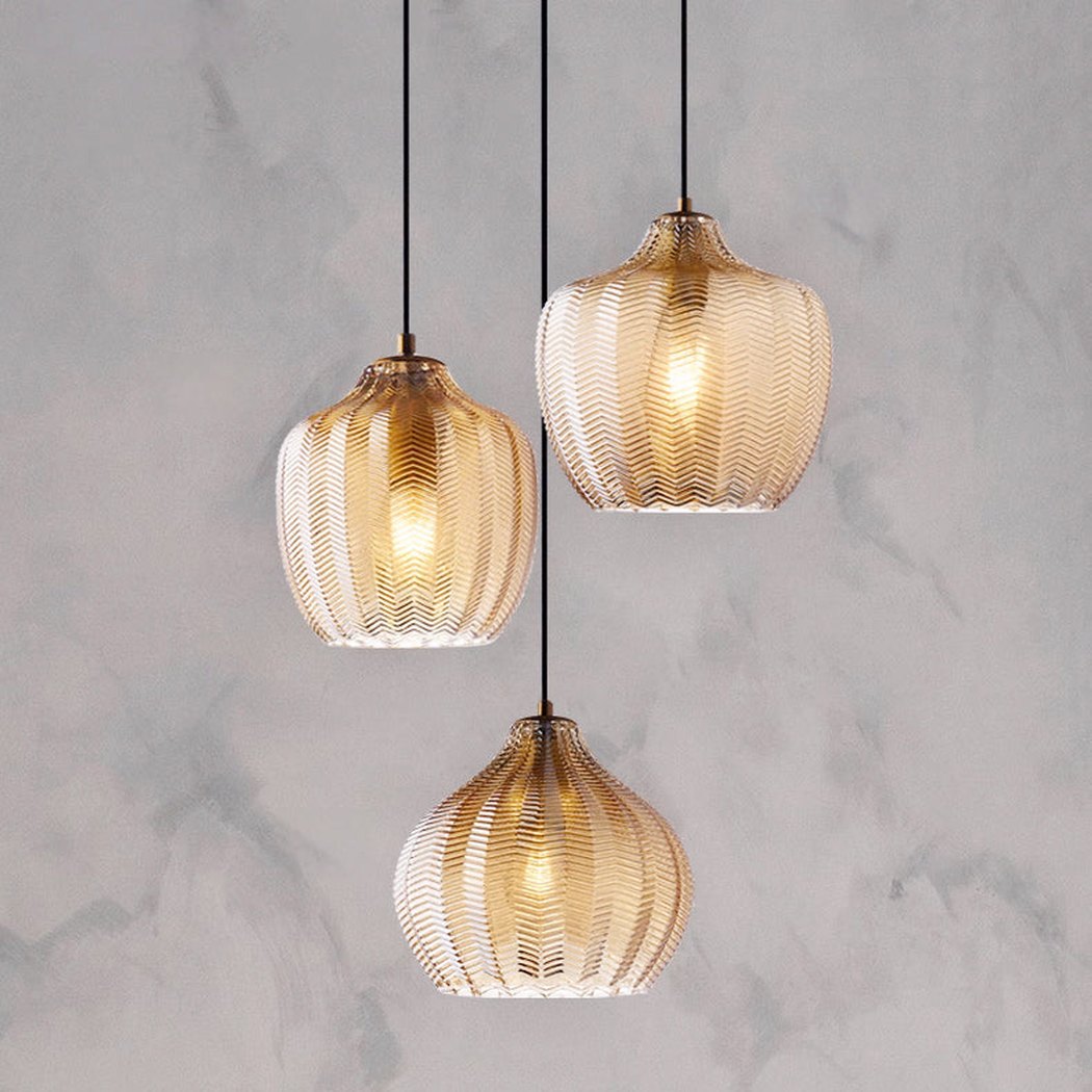 Yui Mid Century Glass Shade Pendant Light