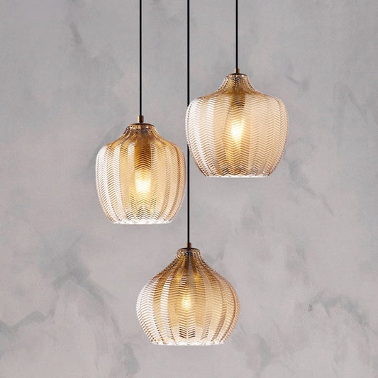 Yui Mid Century Glass Shade Pendant Light