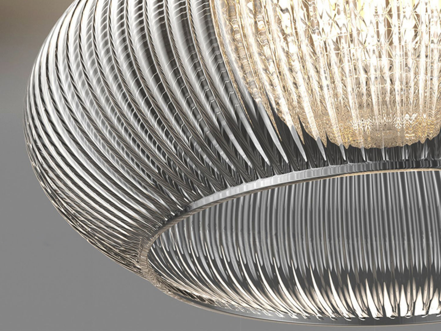 Alesund Art Deco Glass Fixed Ceiling Light