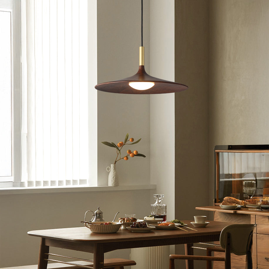 Ligno Walnut Wood Pendant Light