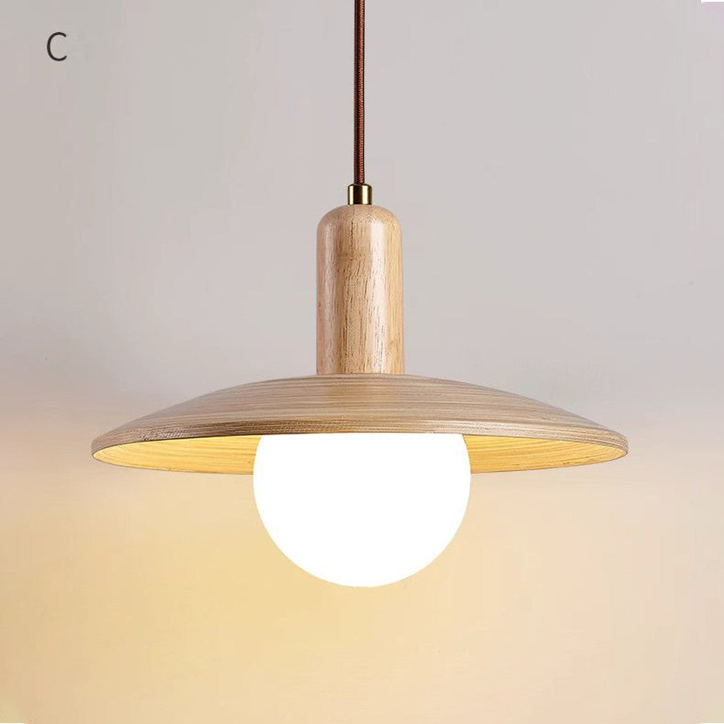 Ashwood Wooded Scandi Japandi Pendant Light