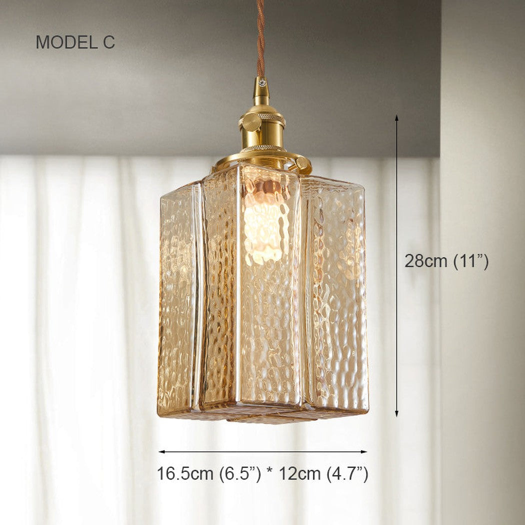Hubert Glass Art Deco Pendant Light
