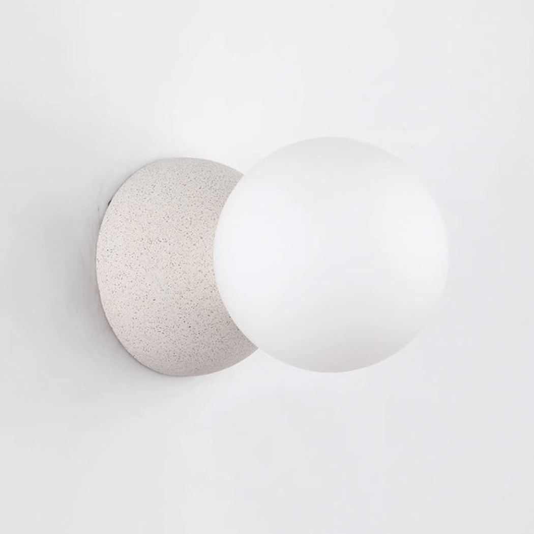 Nero Bianco Minimalist Stone Wall Sconce / Ceiling Light