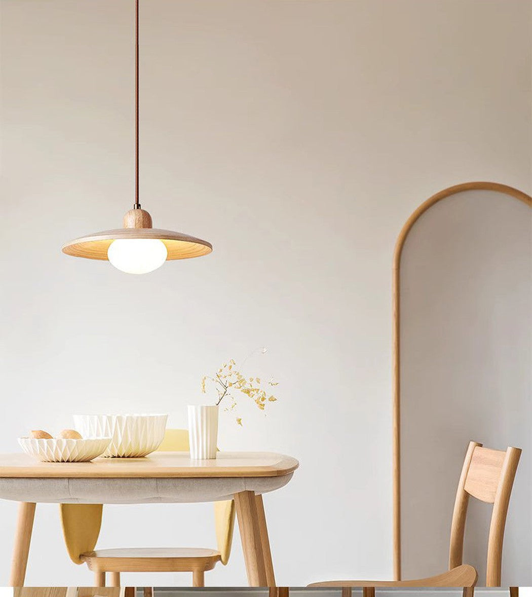Ashwood Wooded Scandi Japandi Pendant Light