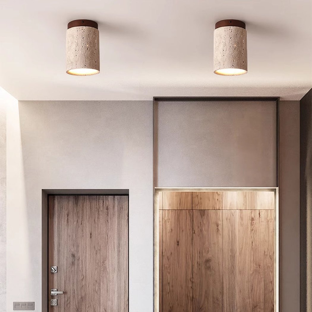 Sonoma Wood And Stone Minimalist Ceiling Light