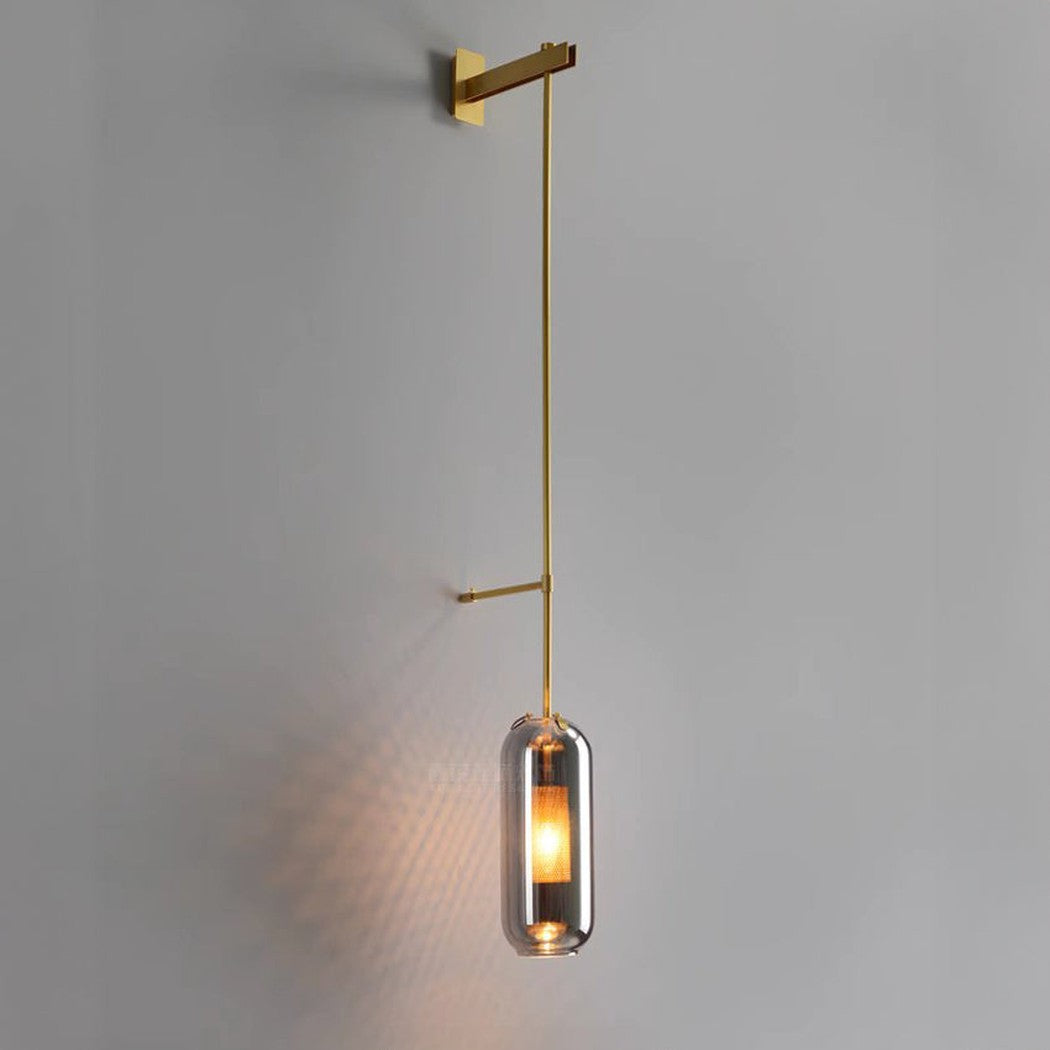 Chiswick Glass Shade Long Arm Wall Light