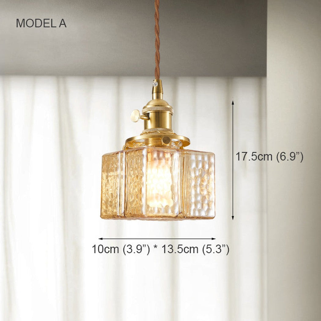 Hubert Glass Art Deco Pendant Light
