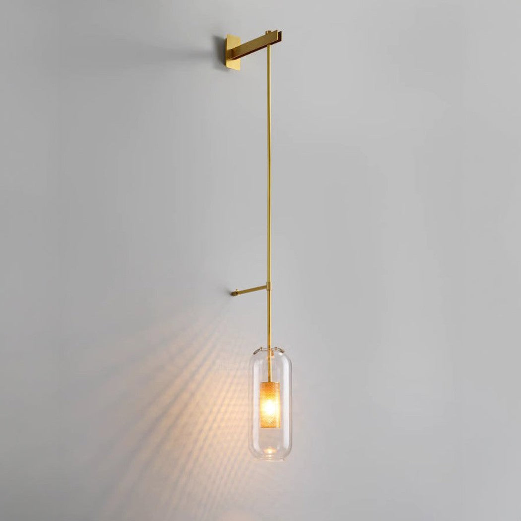 Chiswick Glass Shade Long Arm Wall Light