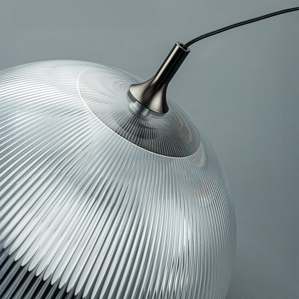 Eclipse Modern Ribbed Glass Pendant Light