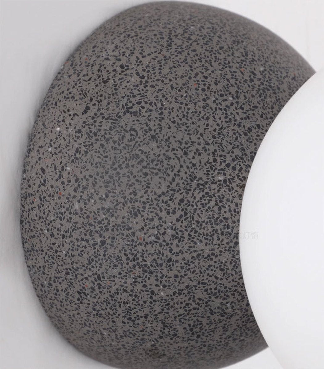 Nero Bianco Minimalist Stone Wall Sconce / Ceiling Light
