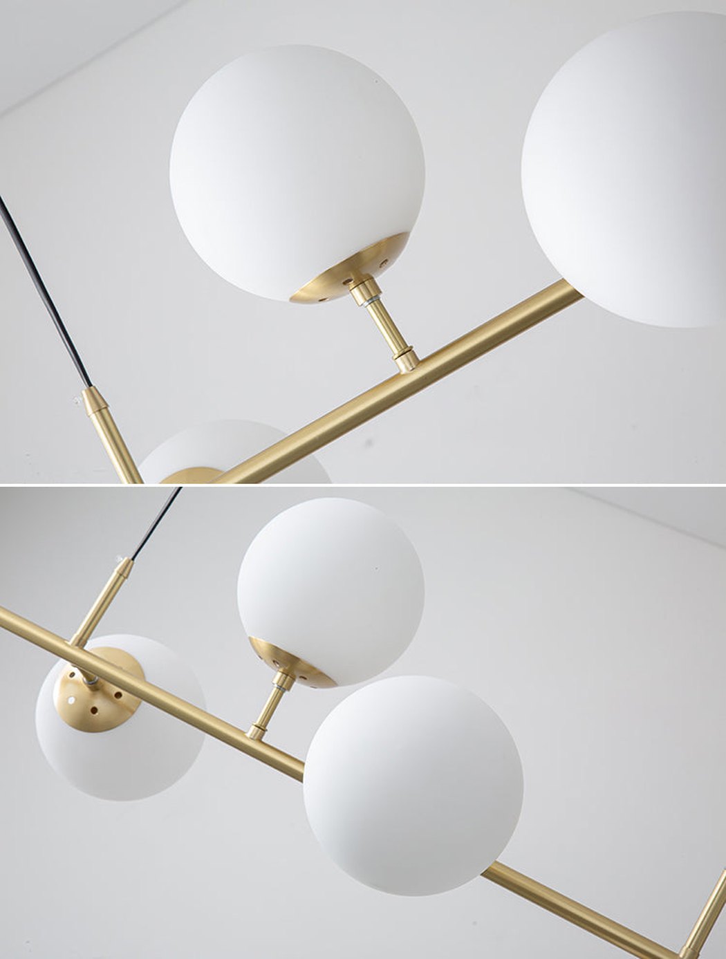 Olive Tree Milky Glass Kitchen Island line pendant light