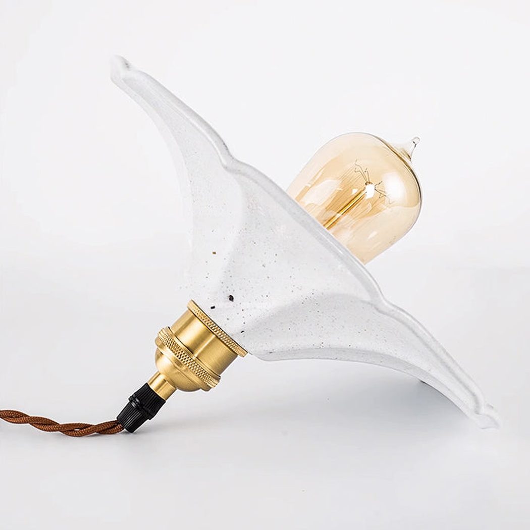 Odette Porcelain Shade Brass Fitting Pendant Light