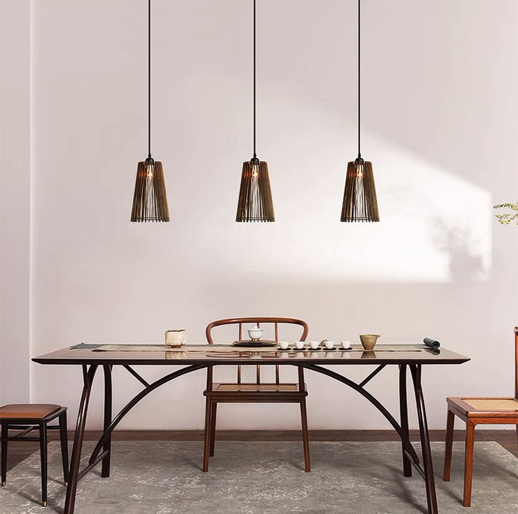 Kaho Wooden Shade Japandi Pendant Light