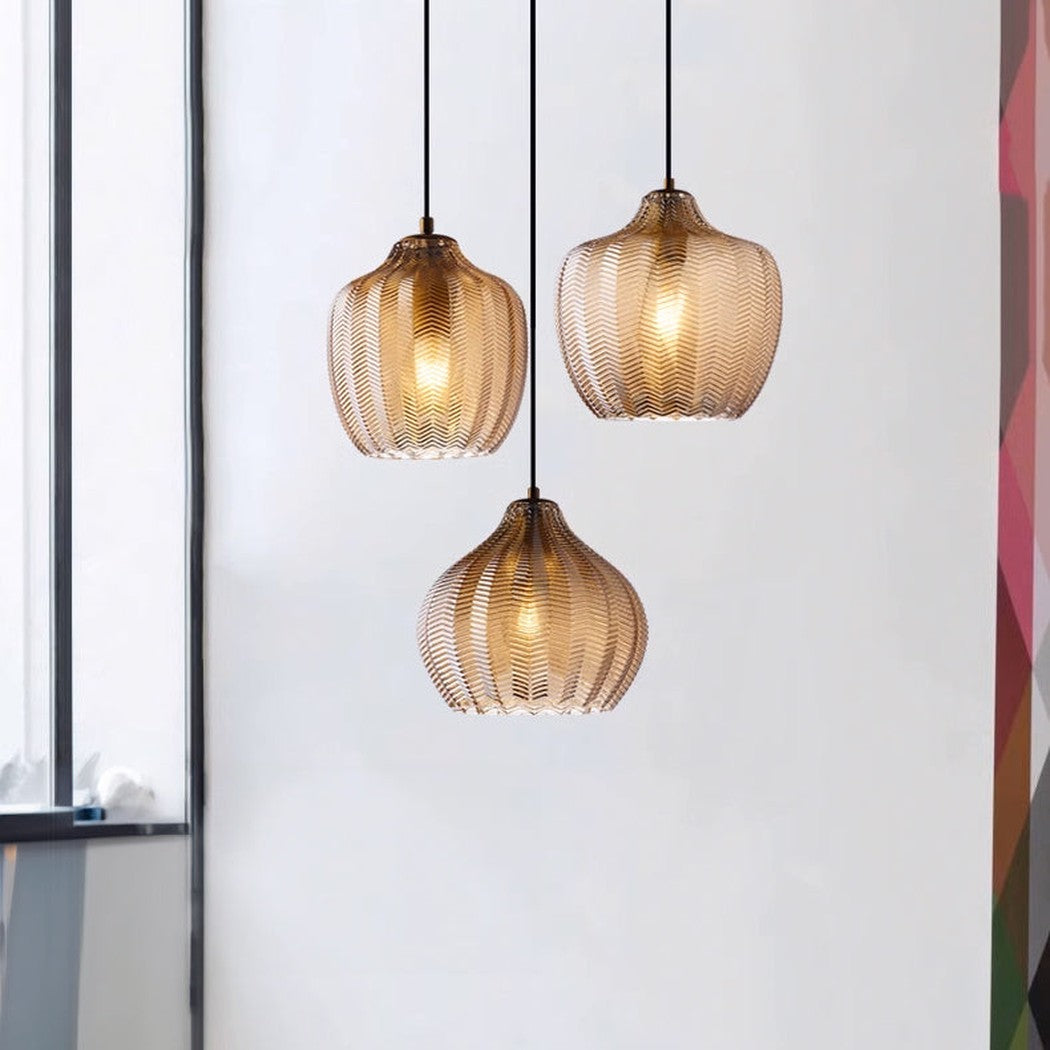 Yui Mid Century Glass Shade Pendant Light