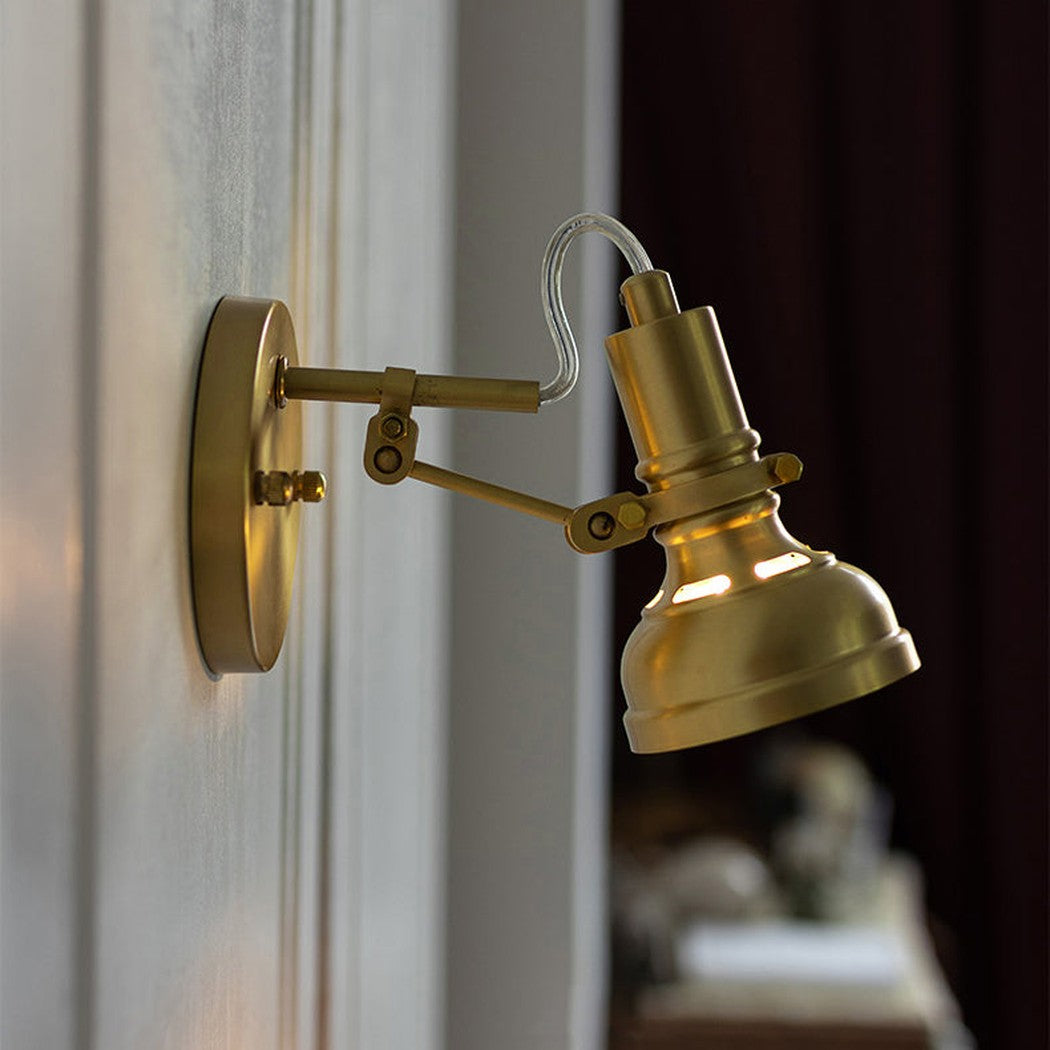 Mill House Short Arm Brass Wall Light