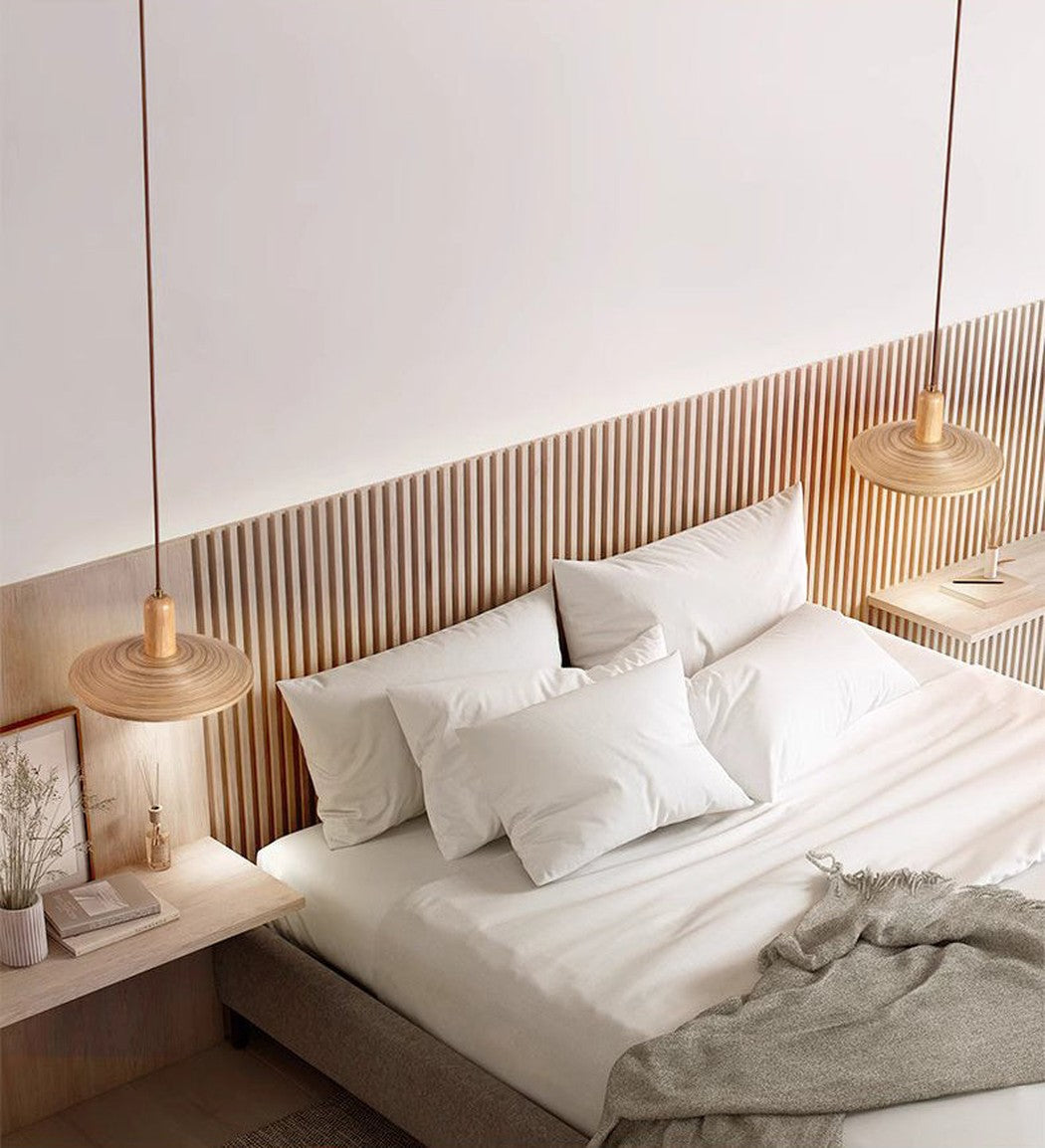 Ashwood Wooded Scandi Japandi Pendant Light