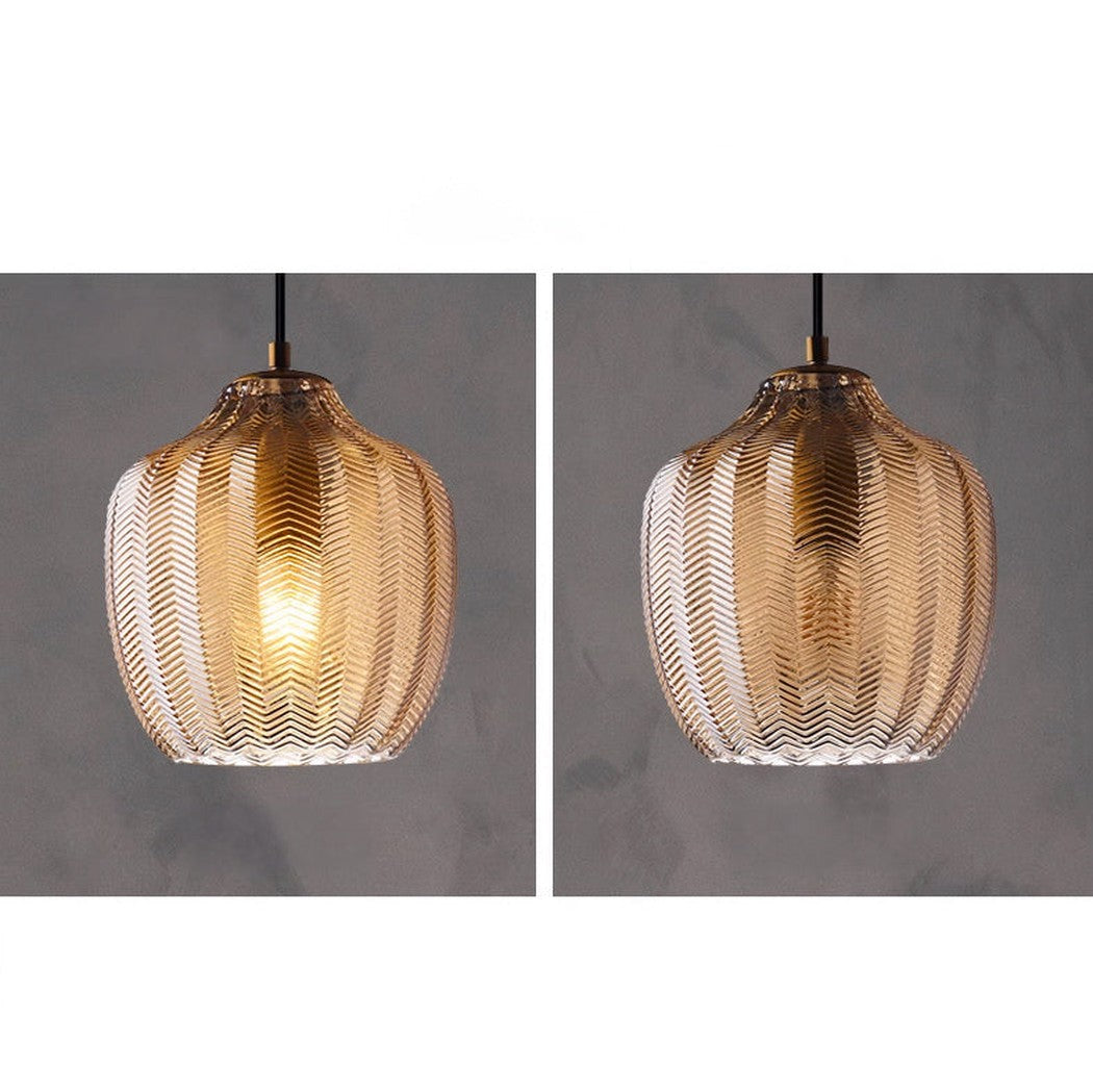 Yui Mid Century Glass Shade Pendant Light