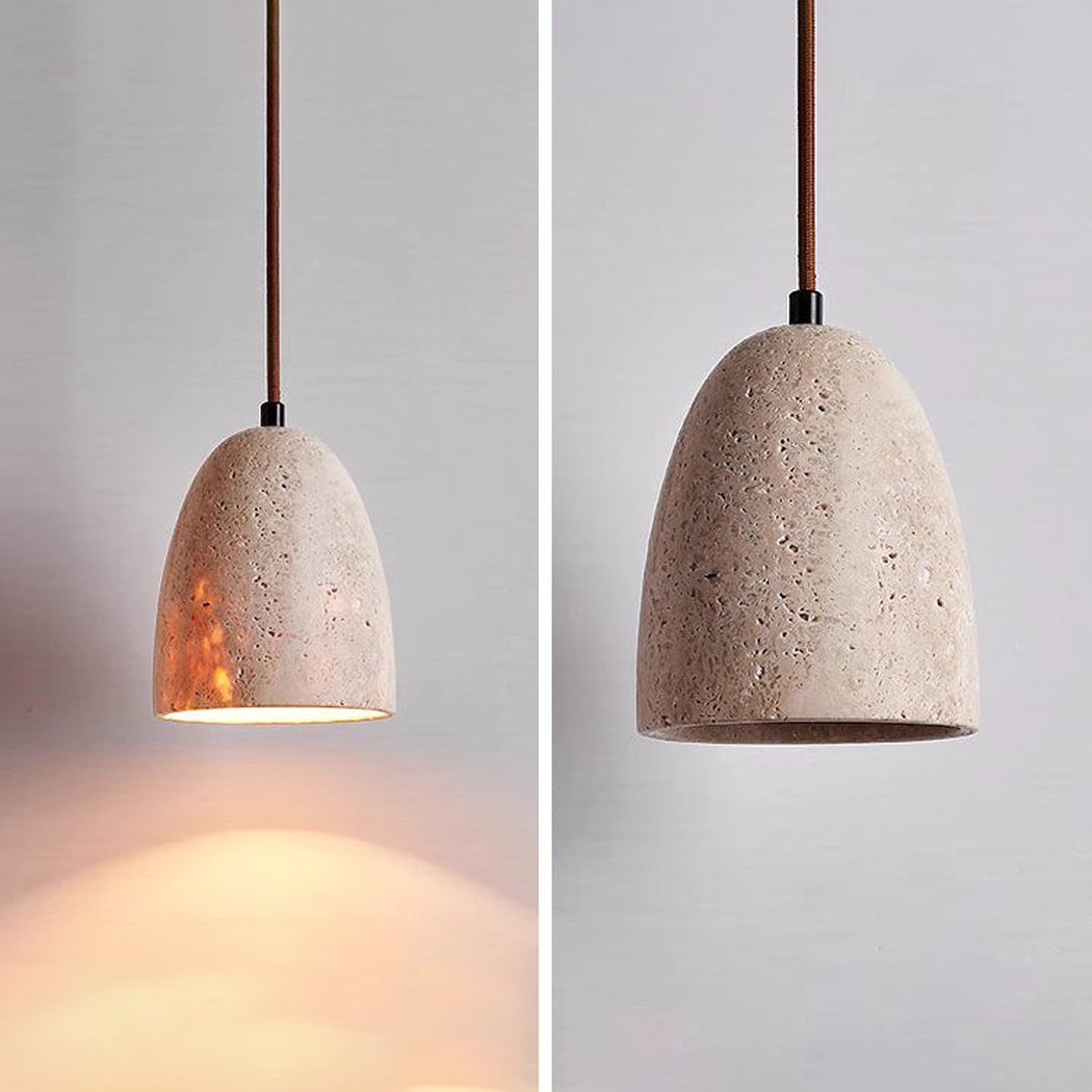 Sonoma Wood And Stone Minimalist Pendant Lights