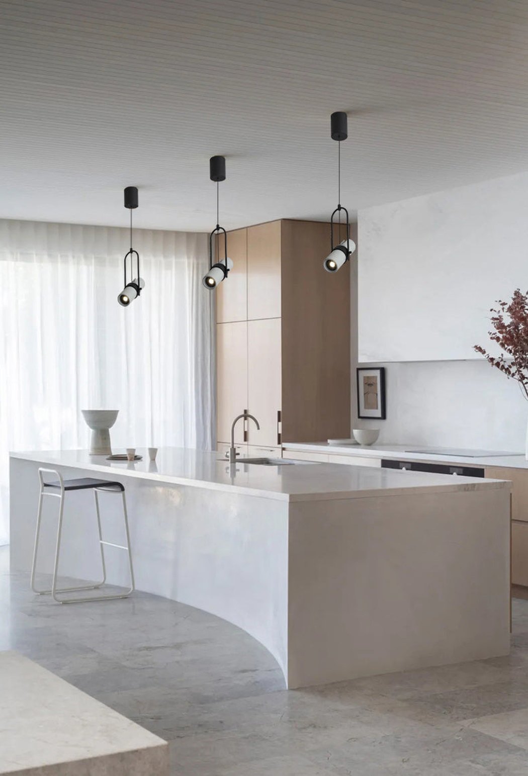 Basel Concrete Swivel Arm Minimalist Pendant Light