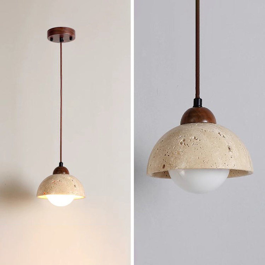 Sonoma Wood And Stone Minimalist Pendant Lights