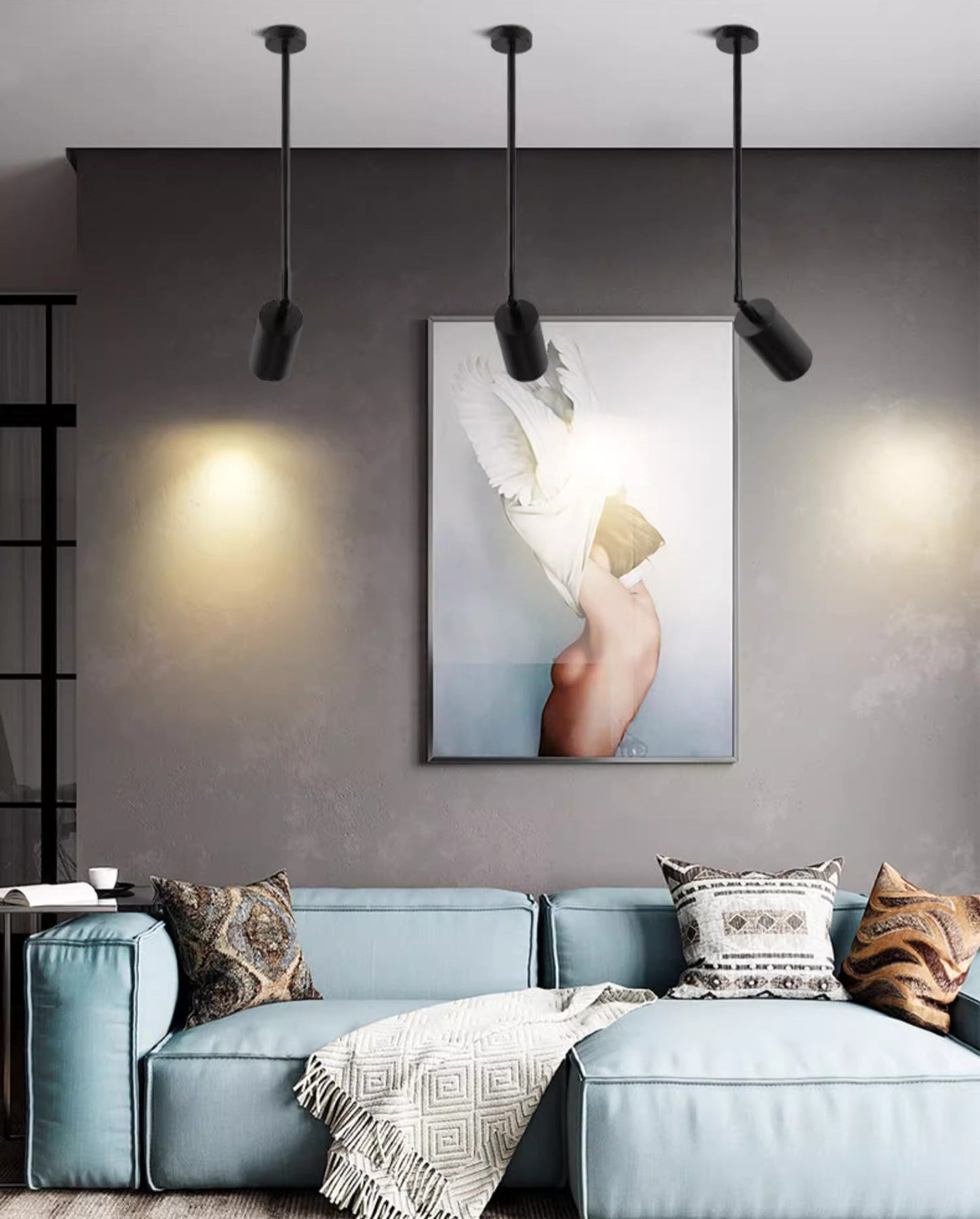 Lux Minimalist Adjustable Rod Spot Light - in Black