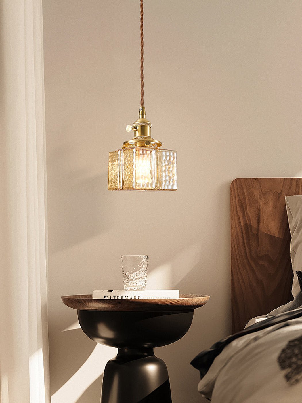 Hubert Glass Art Deco Pendant Light