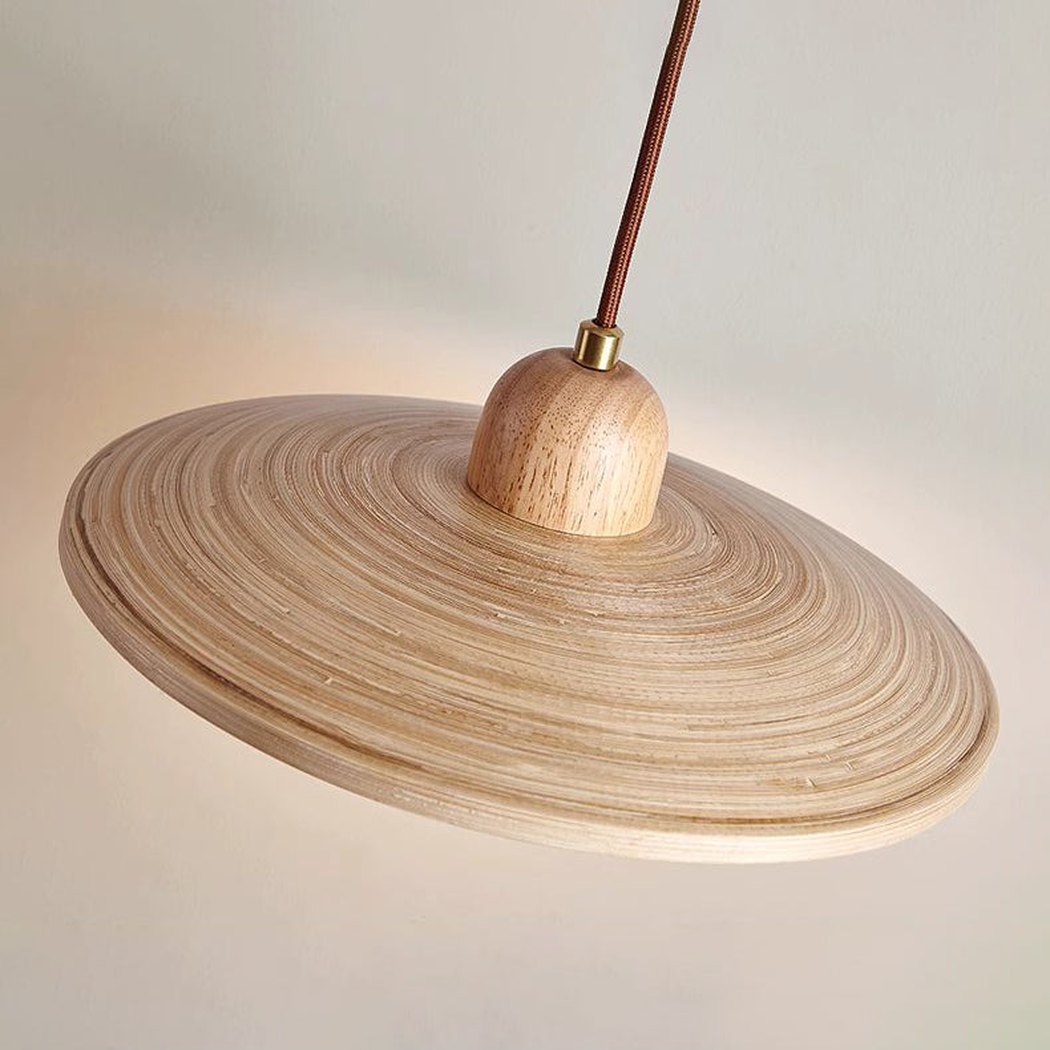 Ashwood Wooded Scandi Japandi Pendant Light