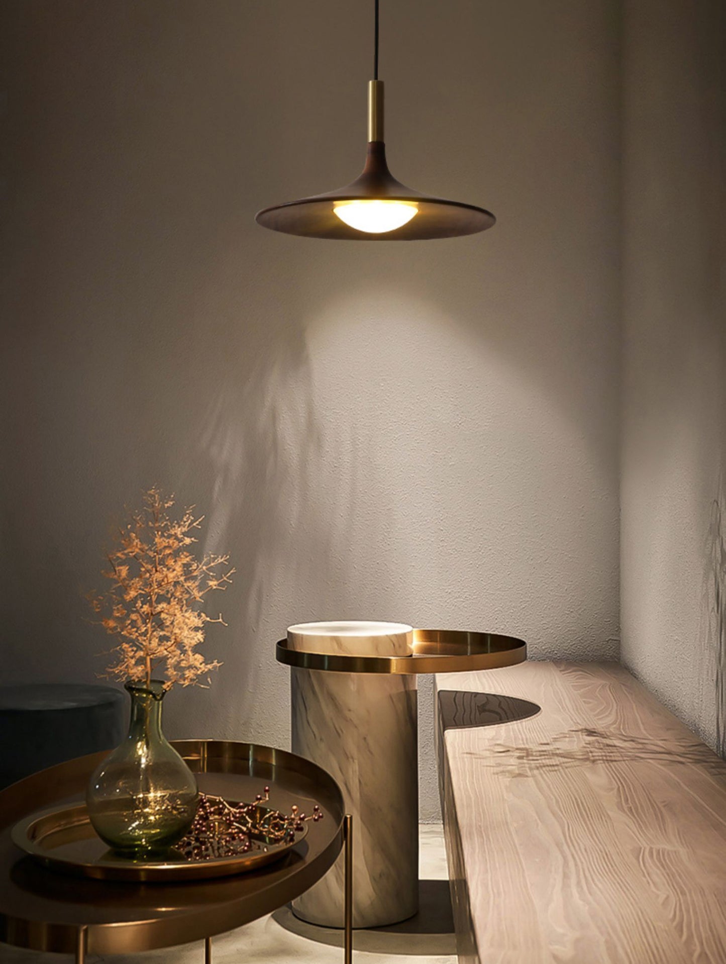 Ligno Walnut Wood Pendant Light