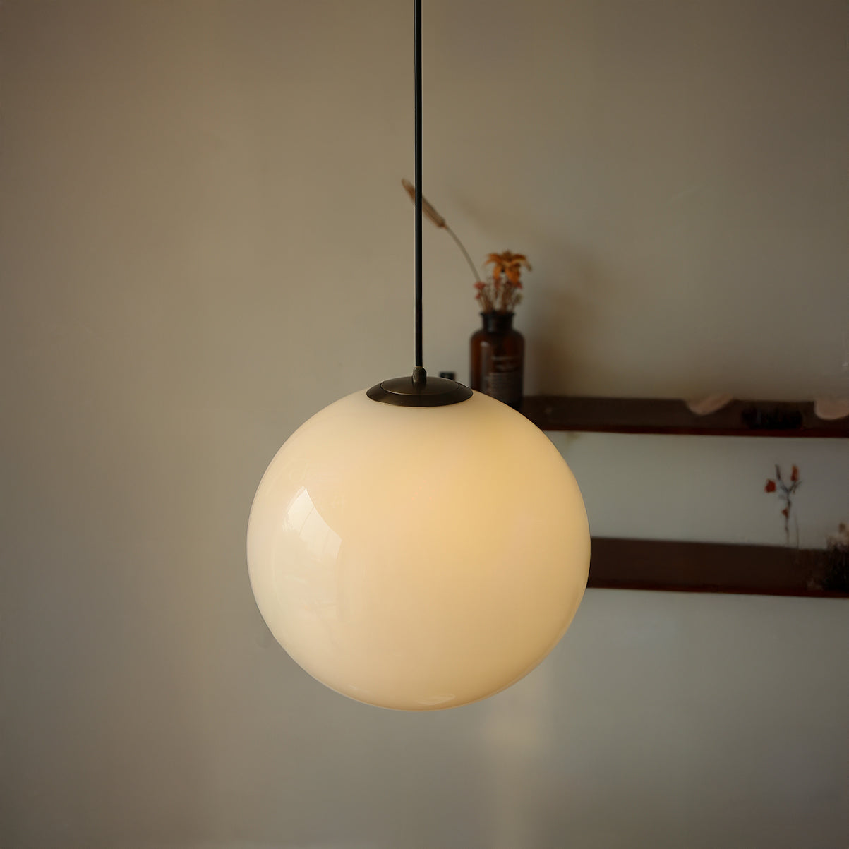 Opaline Milky Glass Pendant Light
