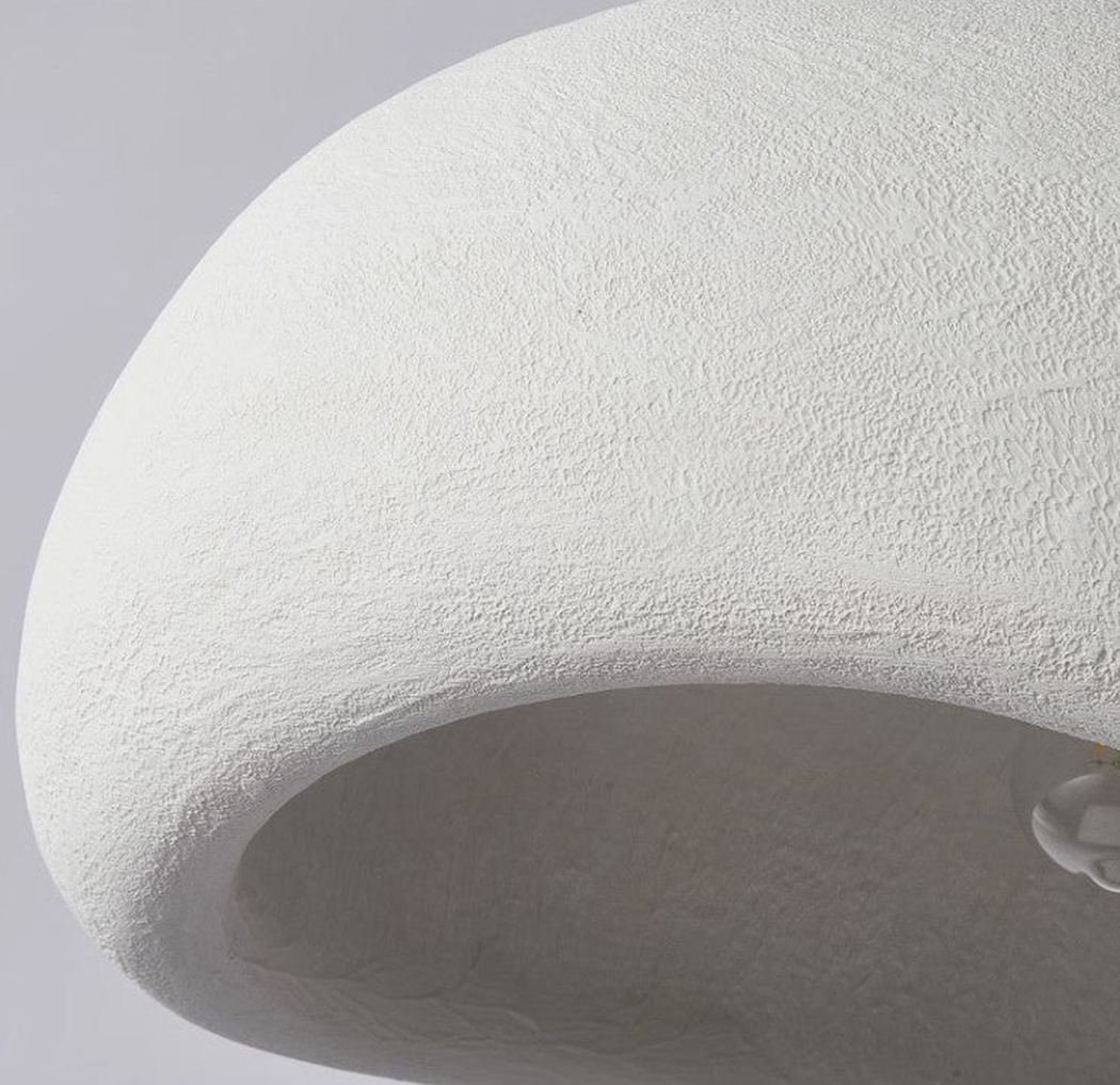 Stucco Textured Pebble Stone Plaster Pendant Light