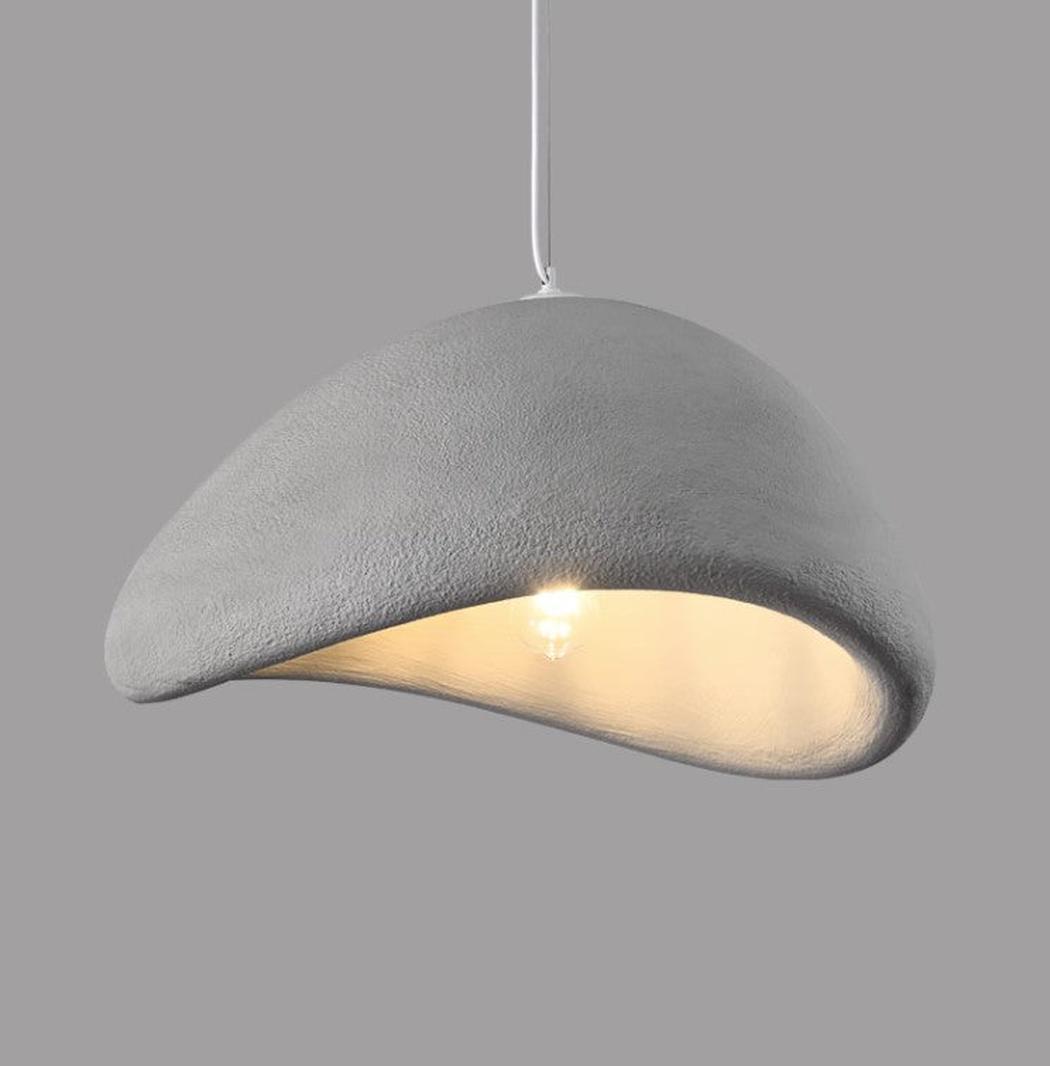 Stucco Textured Pebble Stone Plaster Pendant Light