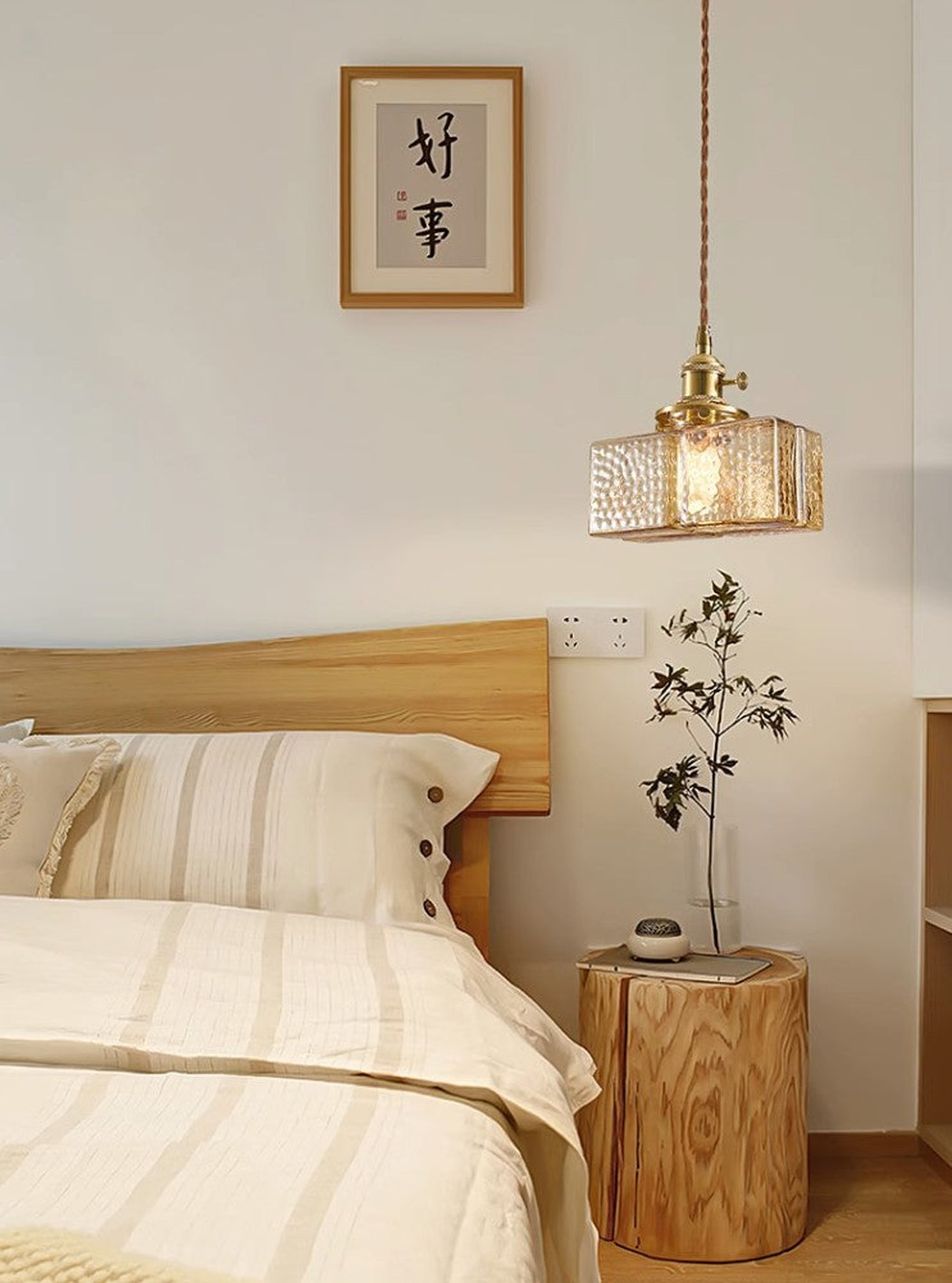 Hubert Glass Art Deco Pendant Light