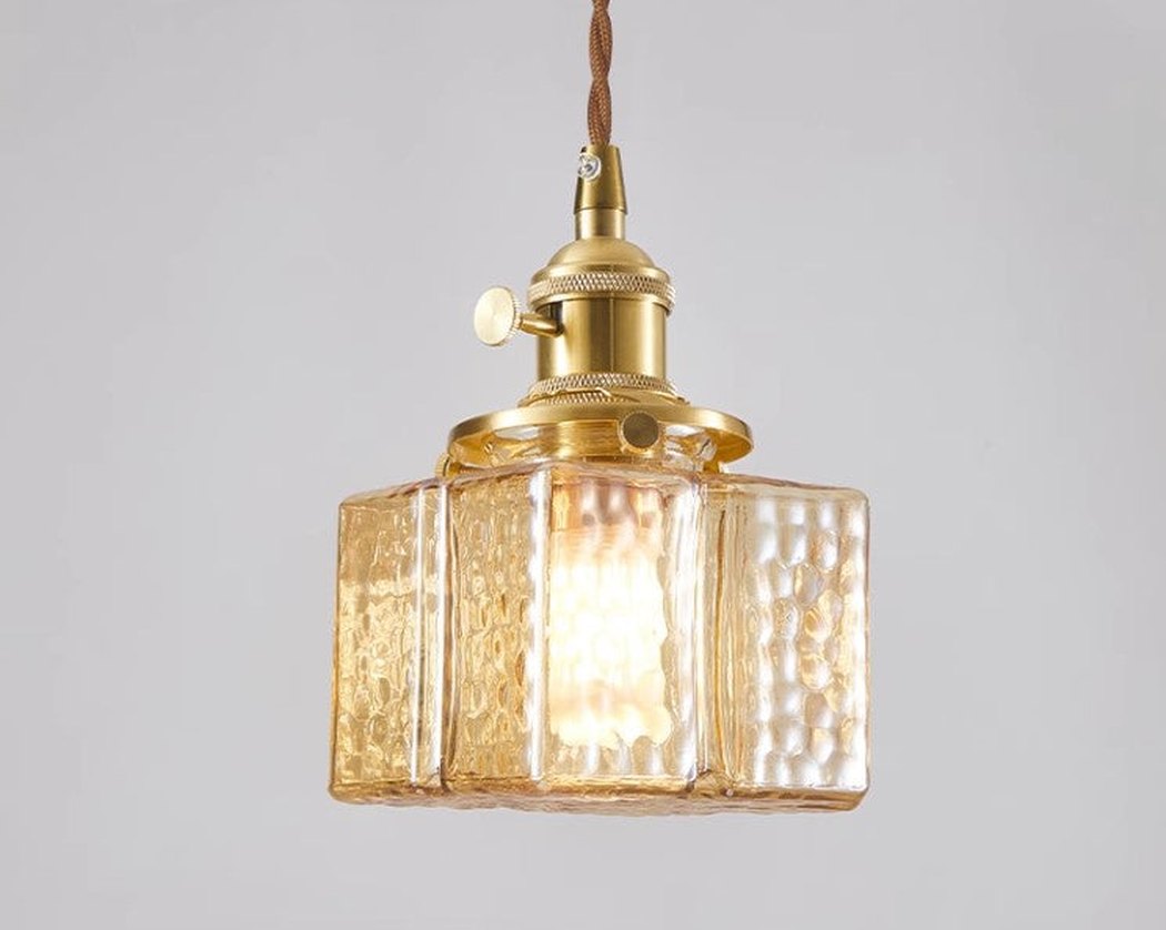 Hubert Glass Art Deco Pendant Light