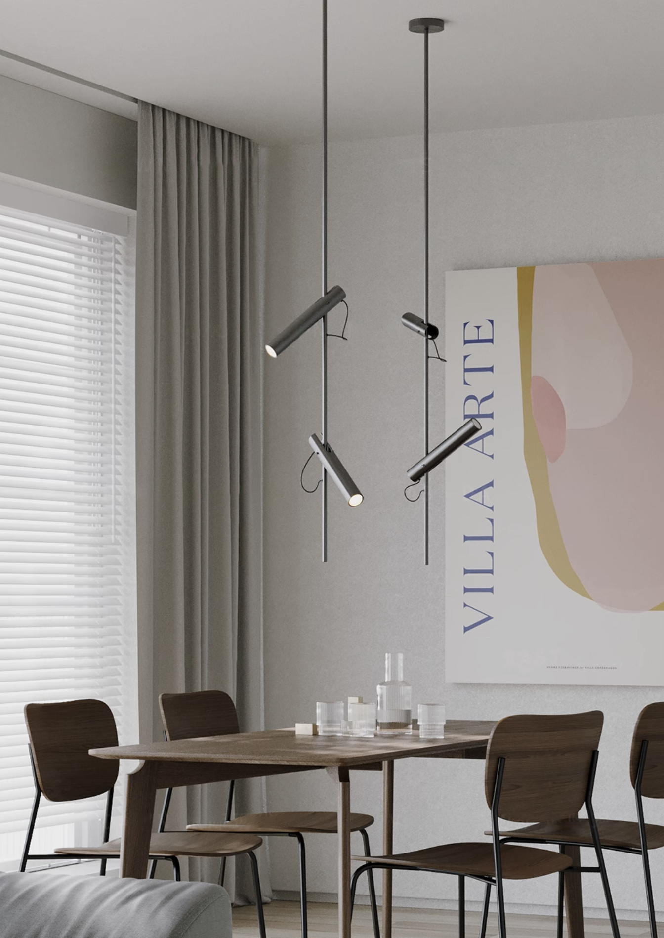 Ansel Minimalist Line Ceiling / Pendant Spot Light