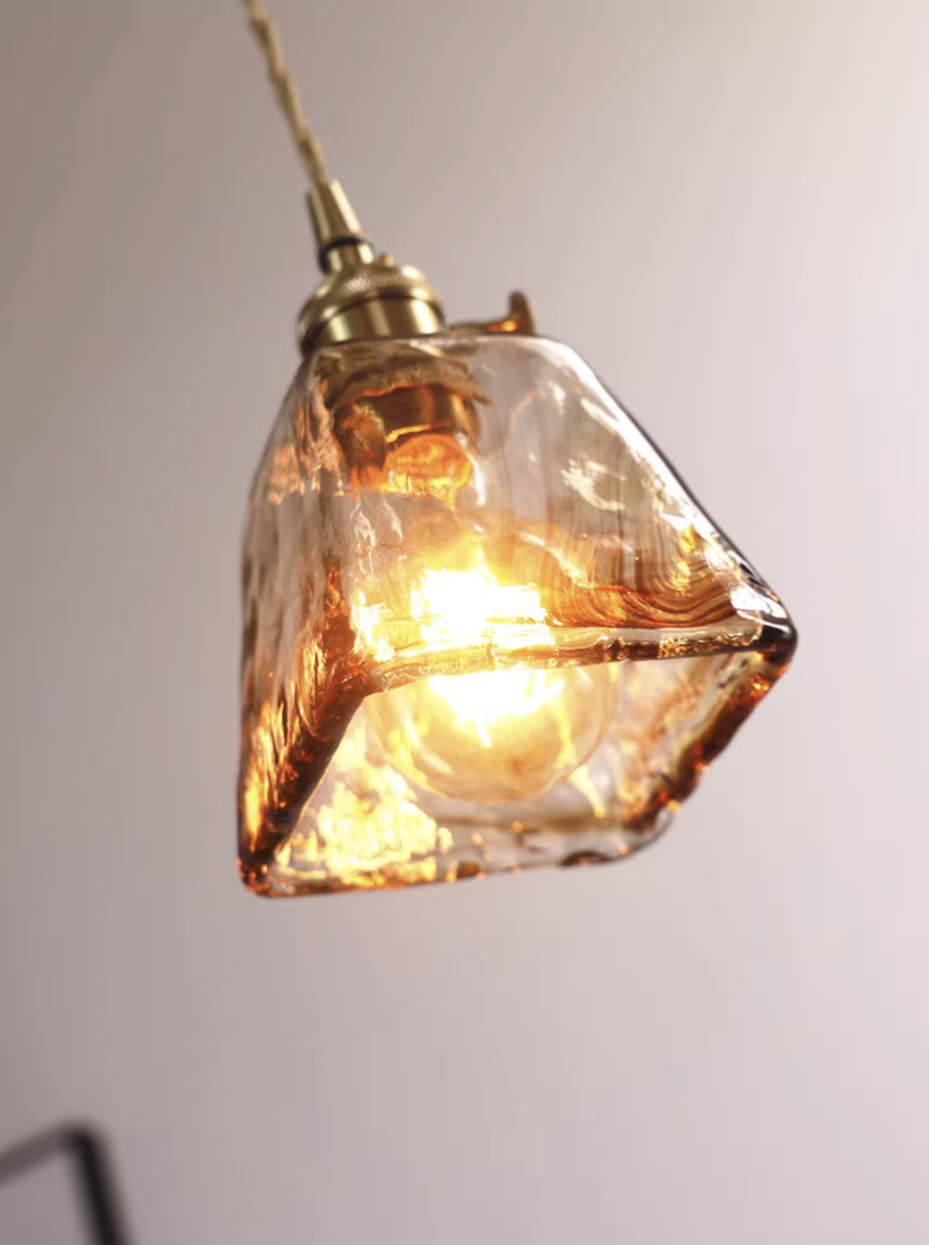 Aurelian Tinted Melted Glass Pendant Light