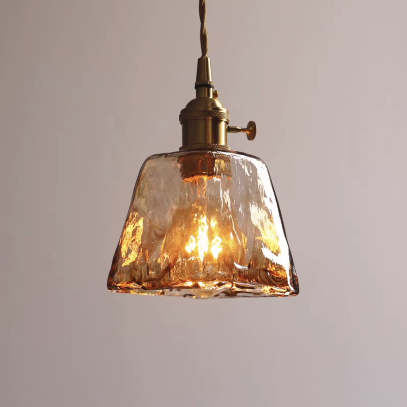 Aurelian Tinted Melted Glass Pendant Light