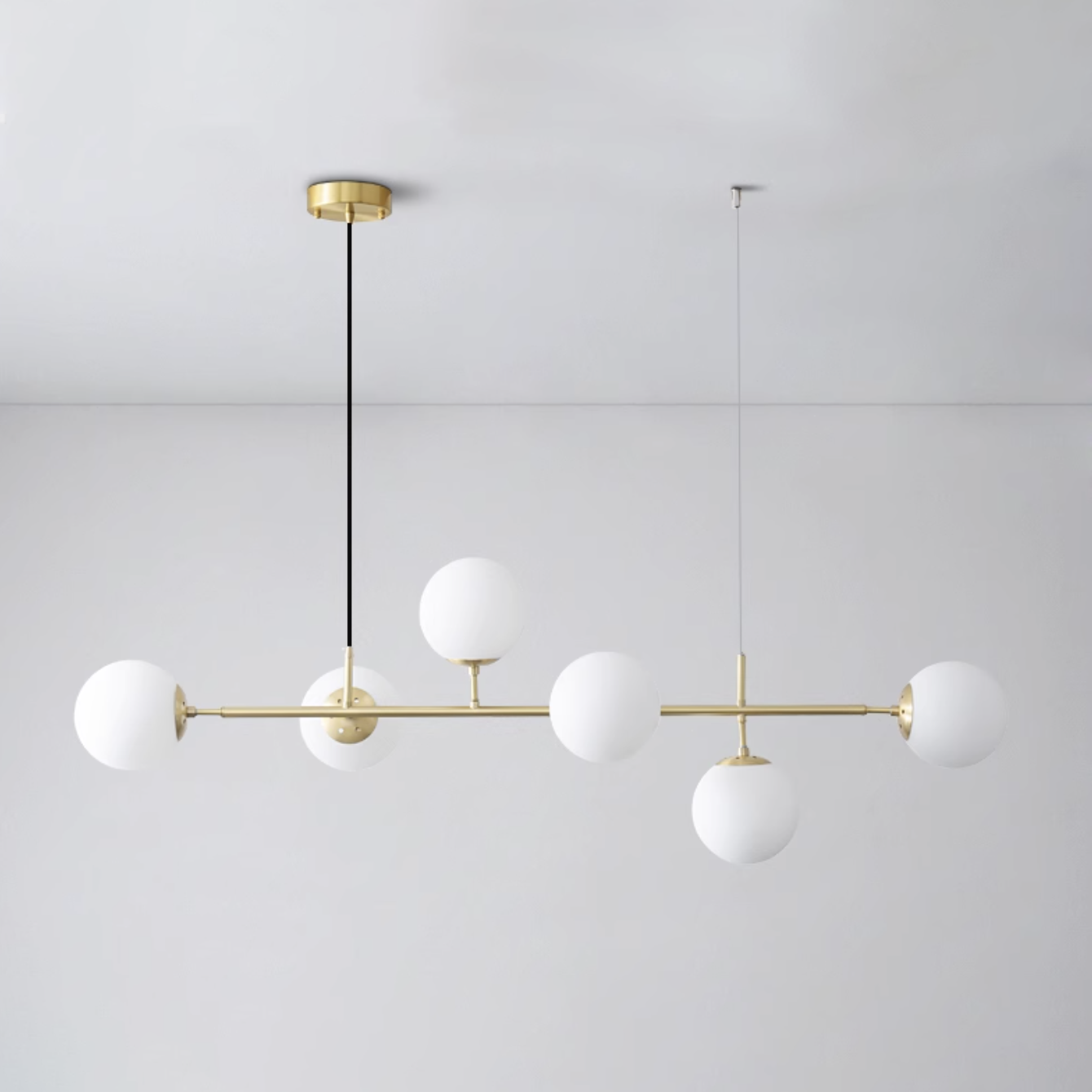 Olive Tree Milky Glass Kitchen Island line pendant light