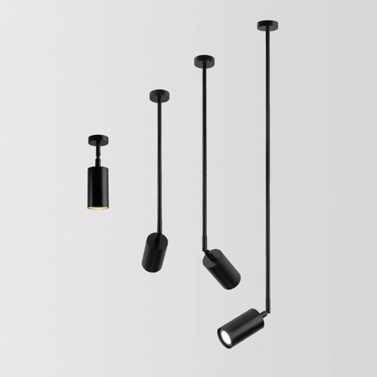 Lux Minimalist Adjustable Rod Spot Light - in Black