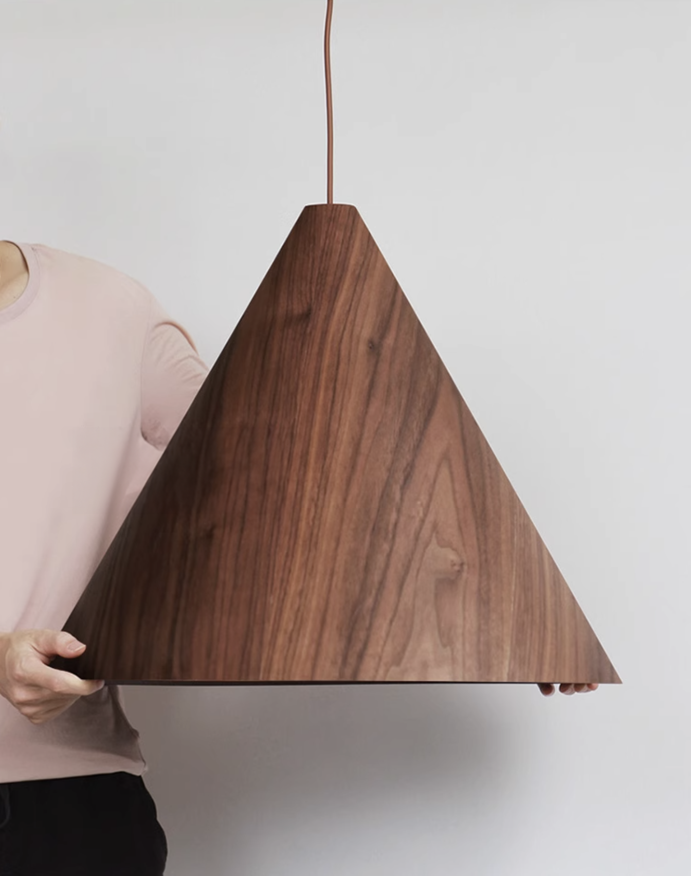 Geppetto Wooden Cone Pendant Light