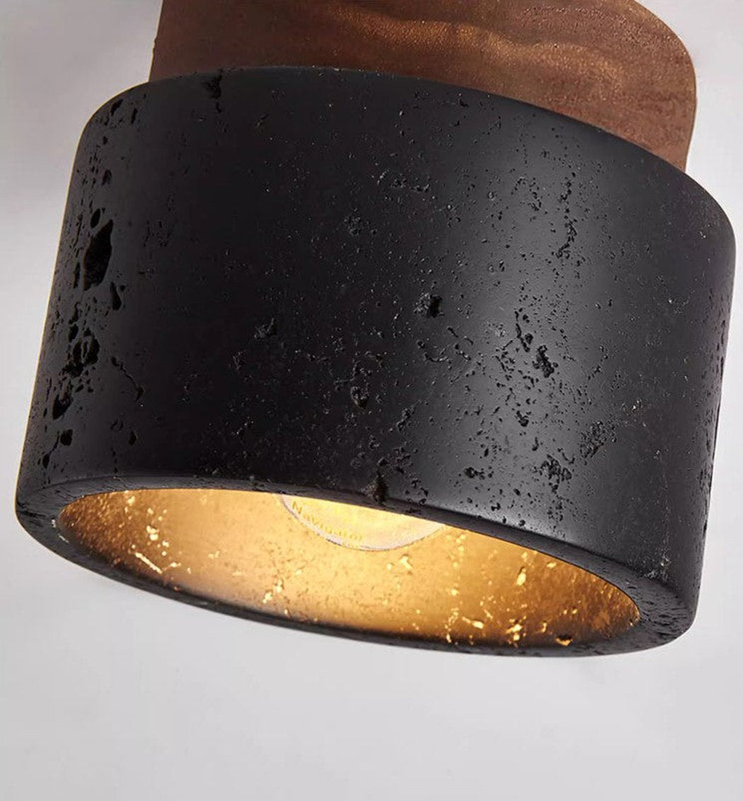 Sonoma Black Stone Ceiling Light