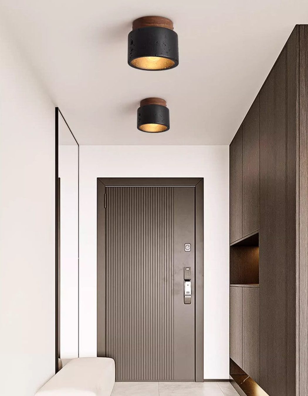Sonoma Black Stone Ceiling Light