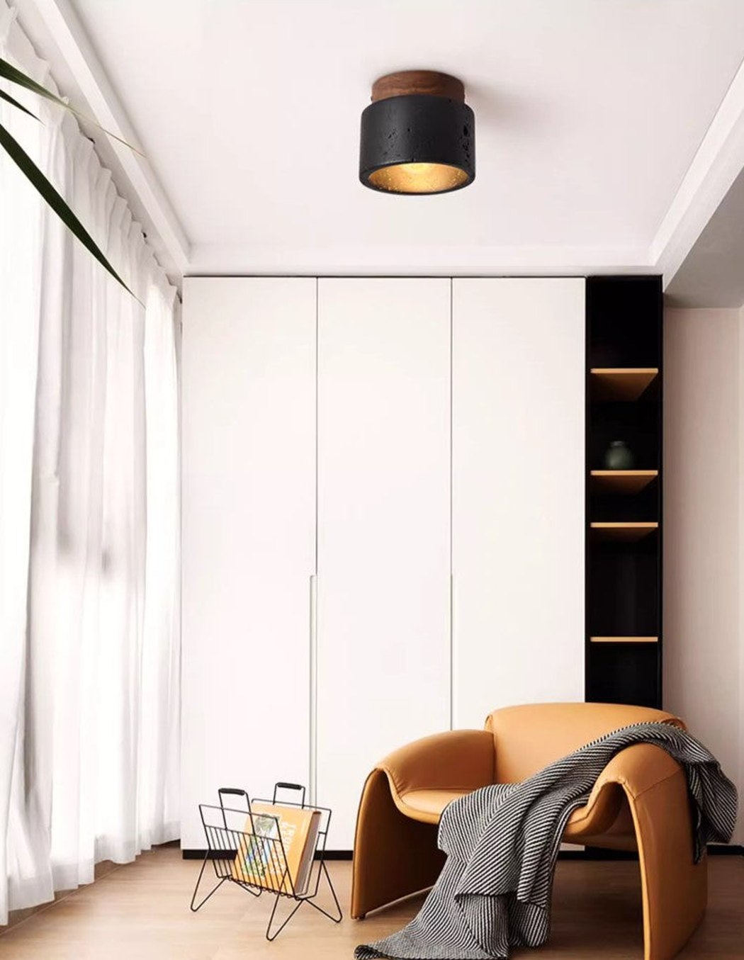 Sonoma Black Stone Ceiling Light