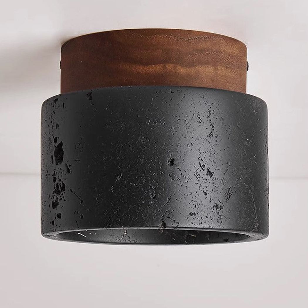 Sonoma Black Stone Ceiling Light