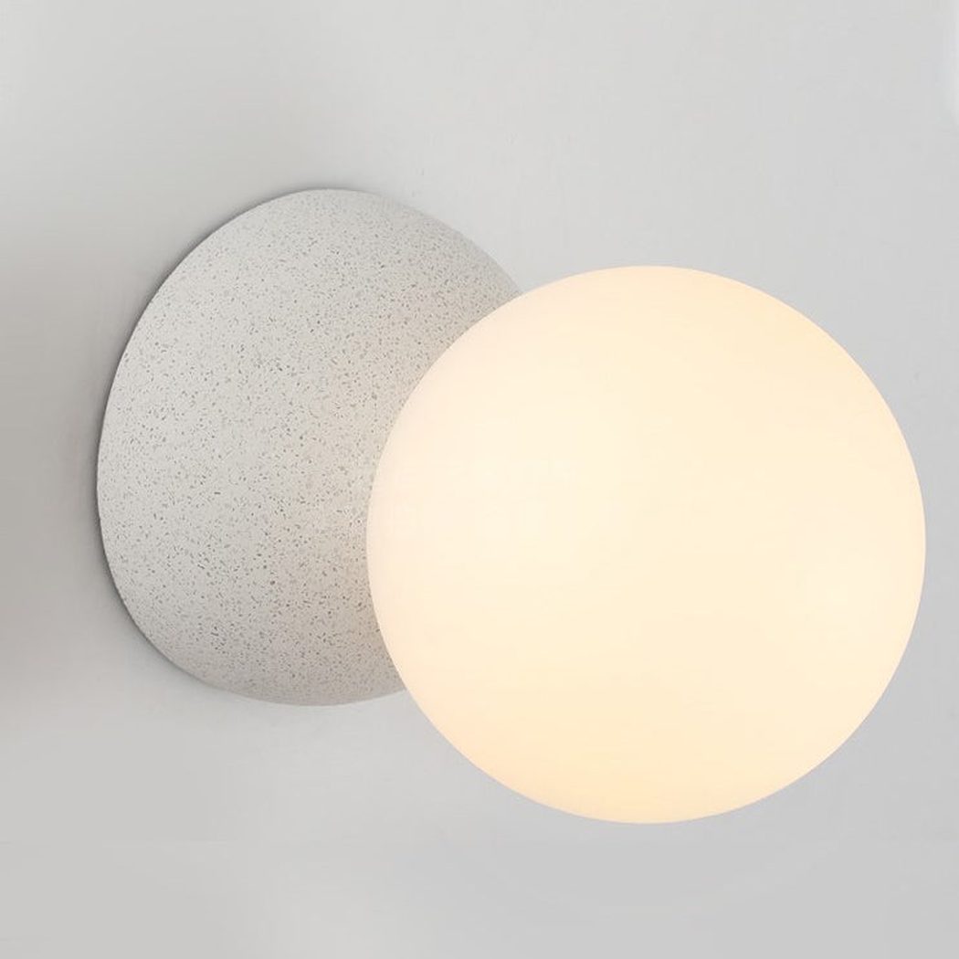 Nero Bianco Minimalist Stone Wall Sconce / Ceiling Light