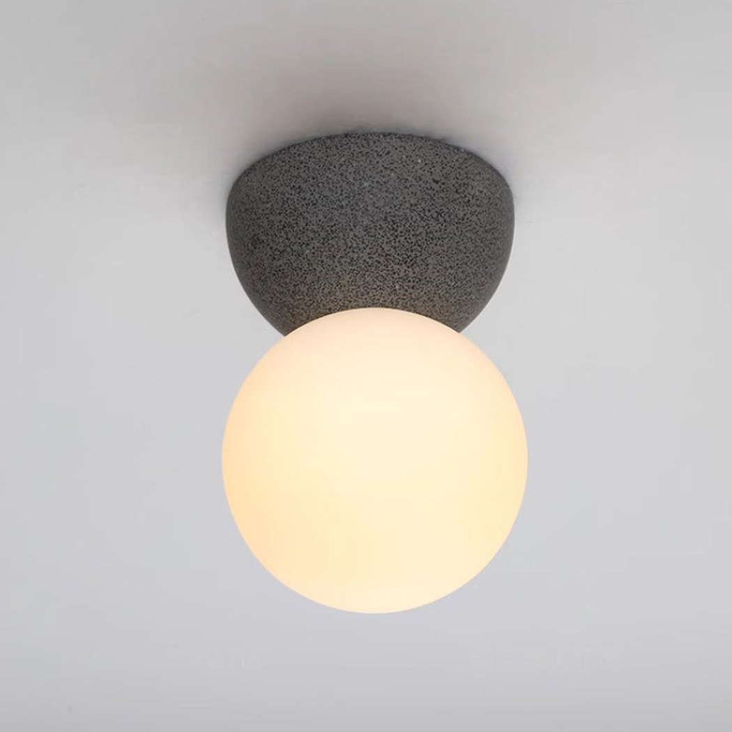 Nero Bianco Minimalist Stone Wall Sconce / Ceiling Light