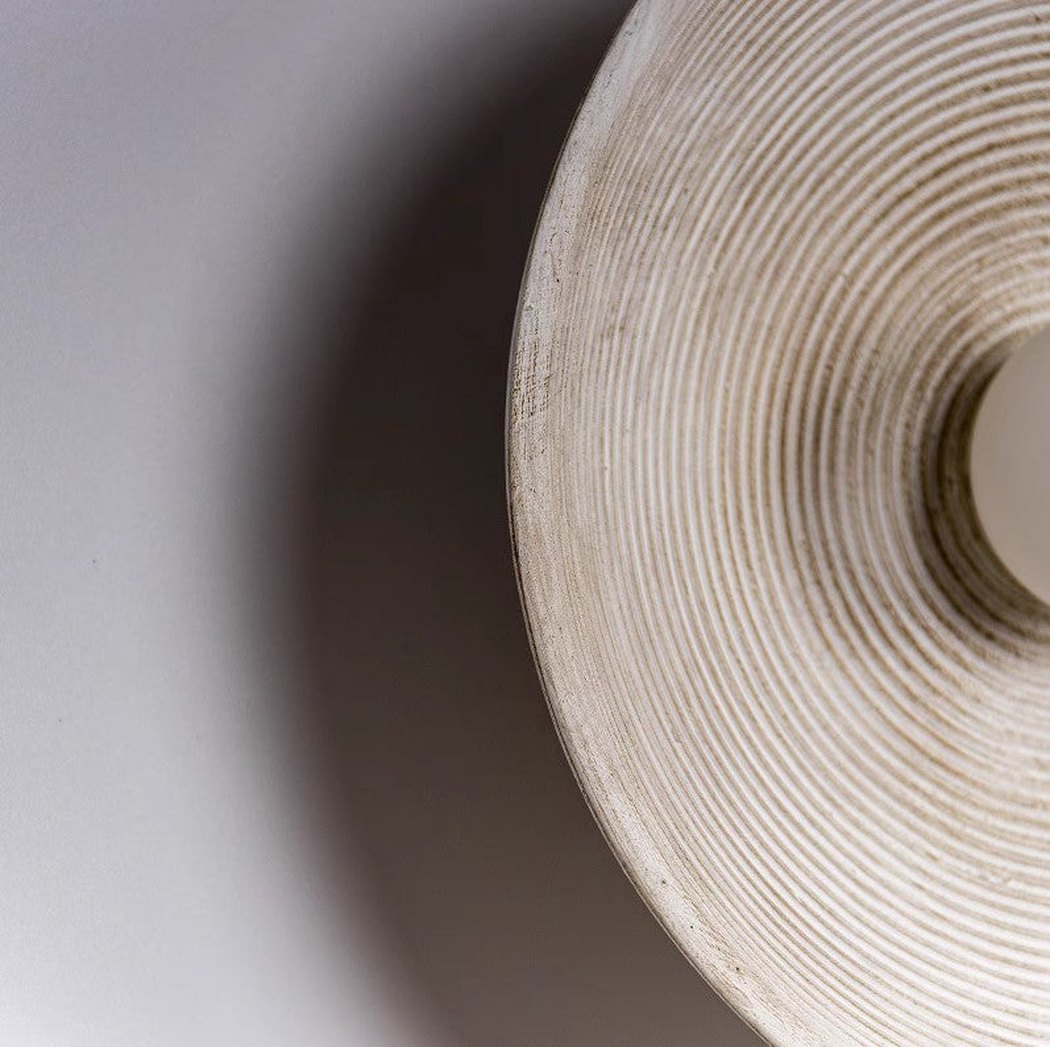Longleaf Wooden Texture Plate Wall Light In White