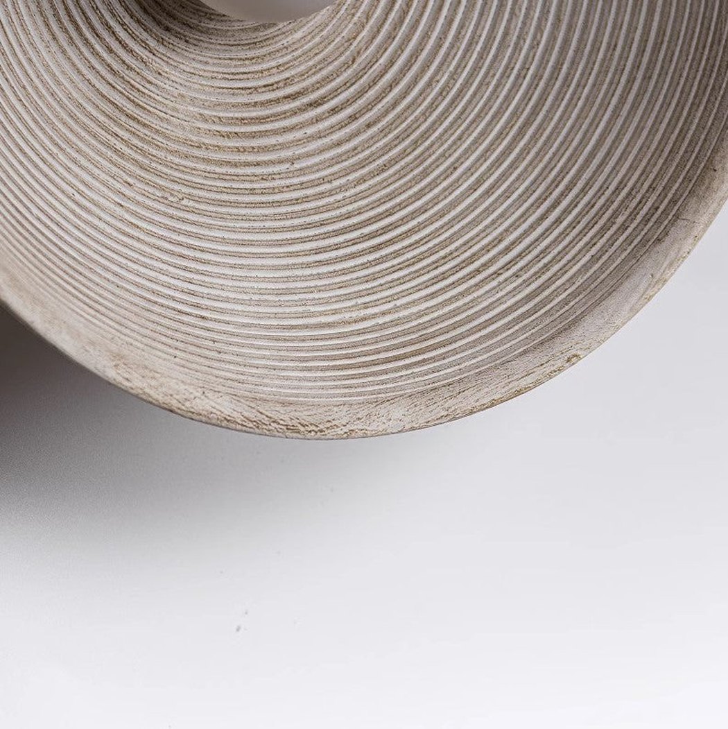 Longleaf Wooden Texture Plate Wall Light In White
