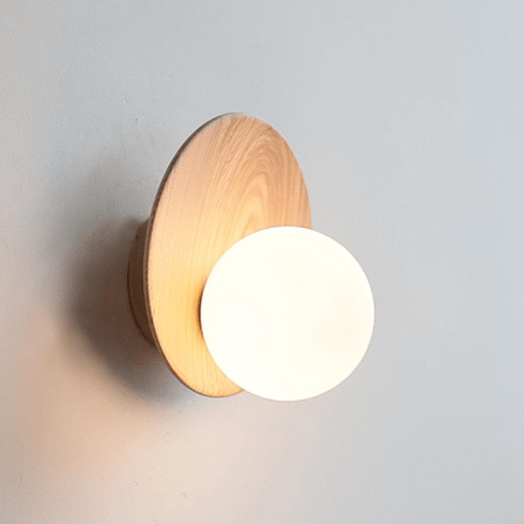 Dekisugi Wooden Plate Japandi Wall Light