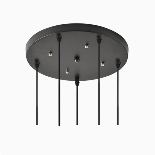 Circular Communal ceiling rose for grouping multiple pendant lights