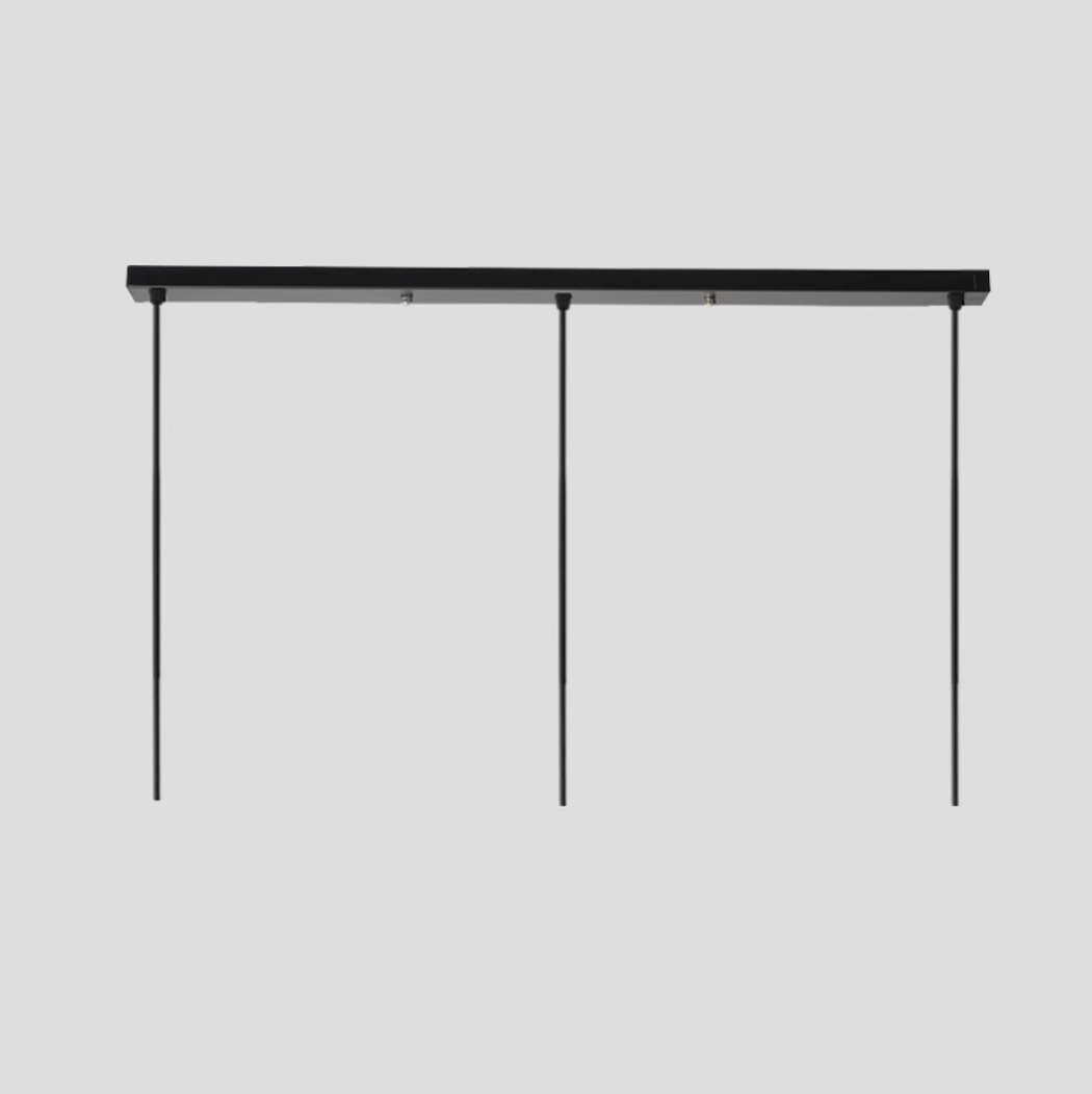 Linear ceiling rose for grouping multiple pendant lights